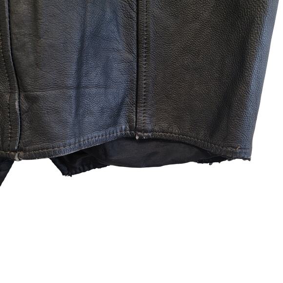 Authentic Vintage Black Leather Vest - Picture 9 of 13
